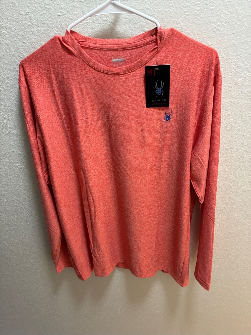 Spyder Coral-Red Long Sleeve Loungewear Top
